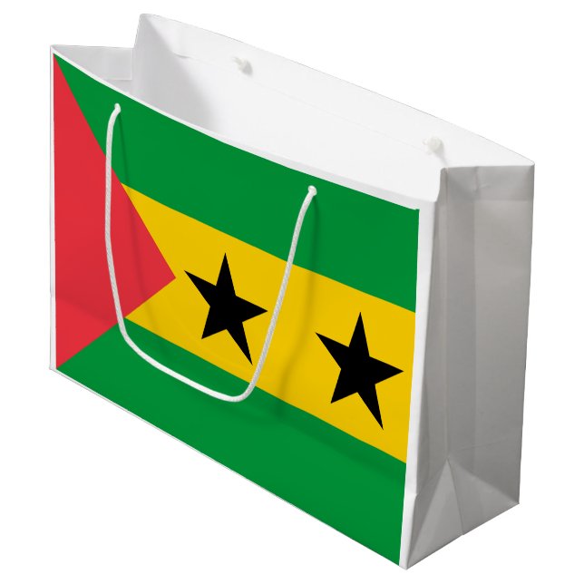 Grand Sac Cadeau Sao Tome and Principe Flag (Devant Angle)