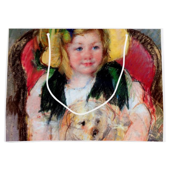 Grand Sac Cadeau Sara avec son chien, Cassatt (Devant)