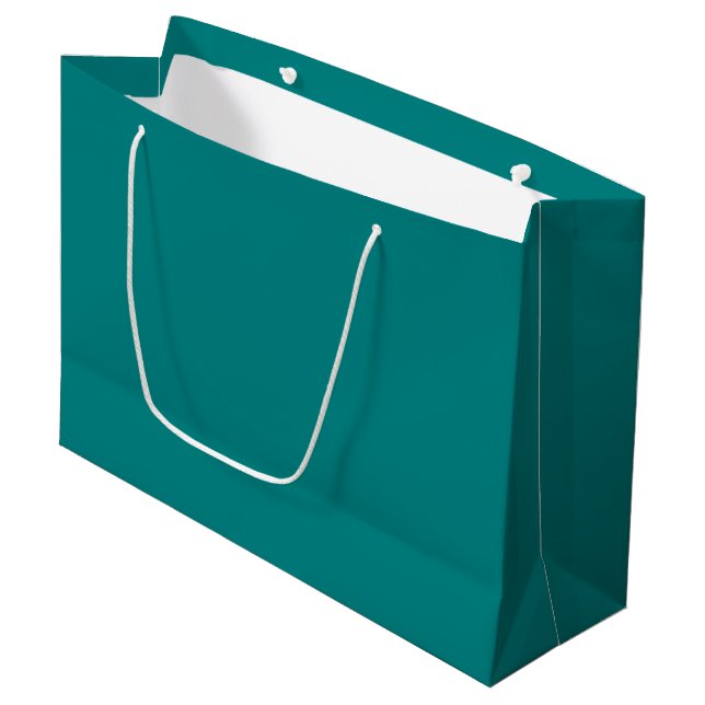 Grand Sac Cadeau Sarcelle (Devant Angle)