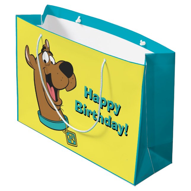 Grand Sac Cadeau Scooby-Doo Joyeux Visage (Dos Angle)