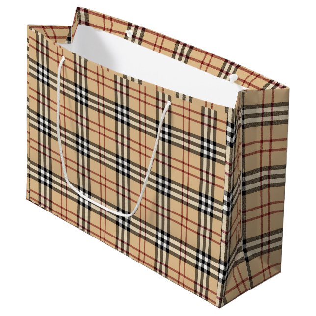 Grand Sac Cadeau Scottish Tartan Pattern     (Devant Angle)