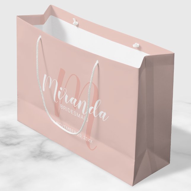 Grand Sac Cadeau Script moderne, Bridesmaitres personnalisées (Créateur téléchargé)