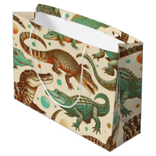 Grand Sac Cadeau Seamlees d'alligator vintages