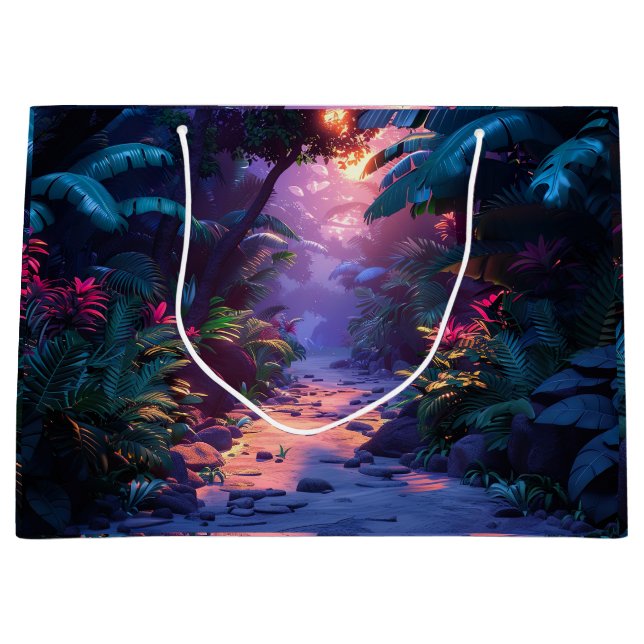 Grand Sac Cadeau Sentier tropical hawaïen (Devant)