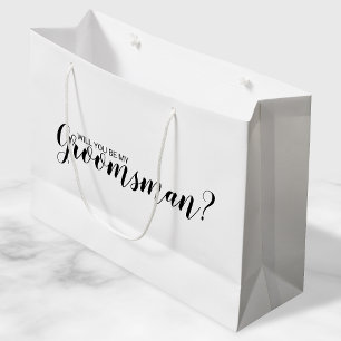 Grand Sac Cadeau Seras-Tu Mon Témoin? Proposition Moderne