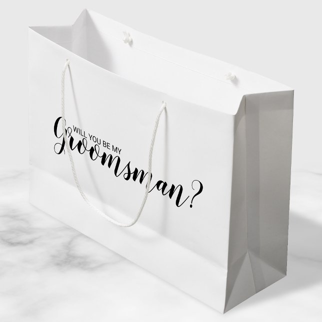 Grand Sac Cadeau Seras-Tu Mon Témoin? Proposition Moderne (Créateur téléchargé)