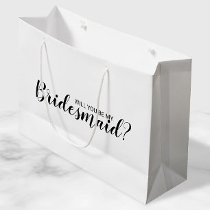 Grand Sac Cadeau Serez-Vous Ma Femme D'Accueil ? Proposition modern
