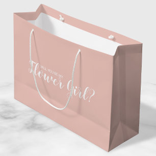Grand Sac Cadeau Serez-Vous Ma Fille Fleur ? Proposition moderne