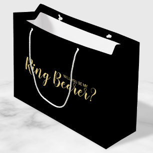 Grand Sac Cadeau Serez-Vous Mon Porteur De Bague ? Proposition mode