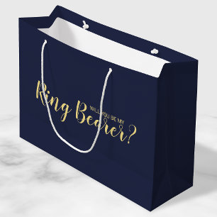 Grand Sac Cadeau Serez-Vous Mon Porteur De Bague ? Proposition mode