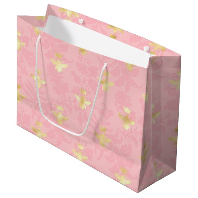 Grand Sac Cadeau Série Princess Bee Design #4  (Devant Angle)