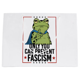 Grand Sac Cadeau Seul vous pouvez empêcher le fascisme Patriote dém