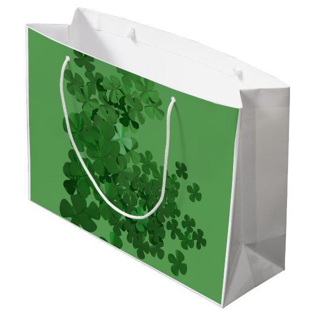 Grand Sac Cadeau Shamrock de la Saint-Patrick (Dos Angle)