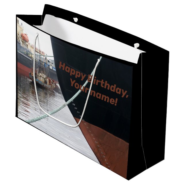 Grand Sac Cadeau Ships (Devant Angle)