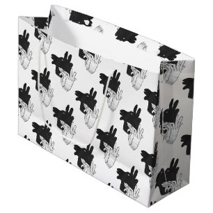Grand Sac Cadeau Silhouette à la main Billy Goat Grey