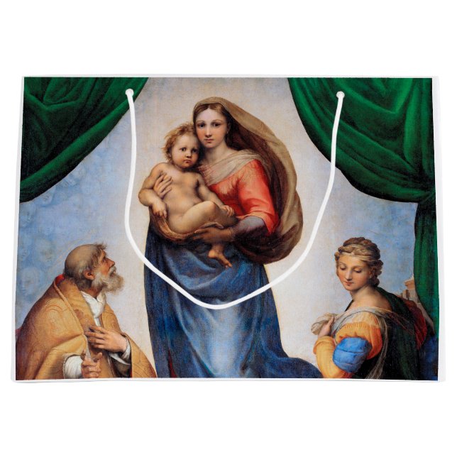 Grand Sac Cadeau Sistine Madonna (Devant)