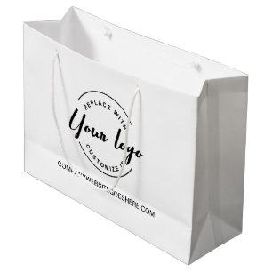 Grand Sac Cadeau Site Web d'Entreprise Personnalisée Moderne Votre