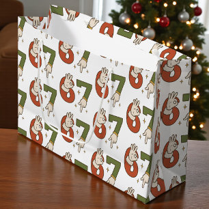 Grand Sac Cadeau Six Seven 67 6 7 Noël Santa Père Noël Elfe Meme 