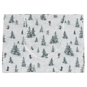 Grand Sac Cadeau Skieurs alpins et yétis cachés - Ski alpin