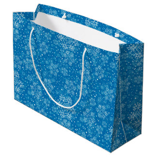 Grand Sac Cadeau Snowflake pattern