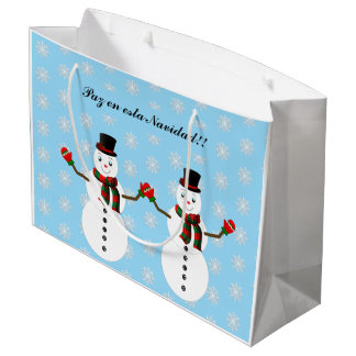 Grand Sac Cadeau Snowman