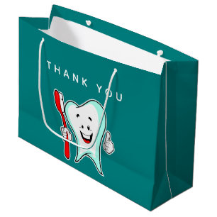 Grand Sac Cadeau Soins dentaires Bonne dent avec Merci de brosse à