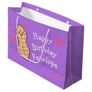 Grand Sac Cadeau Soirée d'anniversaire d'arachide mignonette enfant