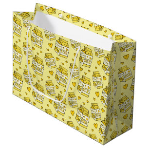 Grand Sac Cadeau Soirée d'anniversaire de la mignonne banane au la