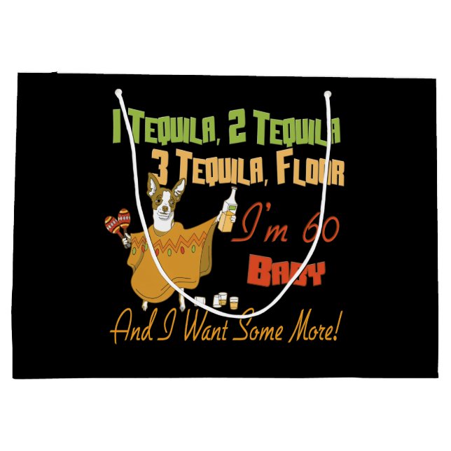 Grand Sac Cadeau Soixantième collection de fête d'anniversaire de (Dos)