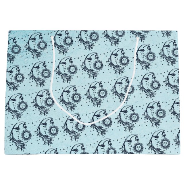 Grand Sac Cadeau Soleil et Lune (Devant)