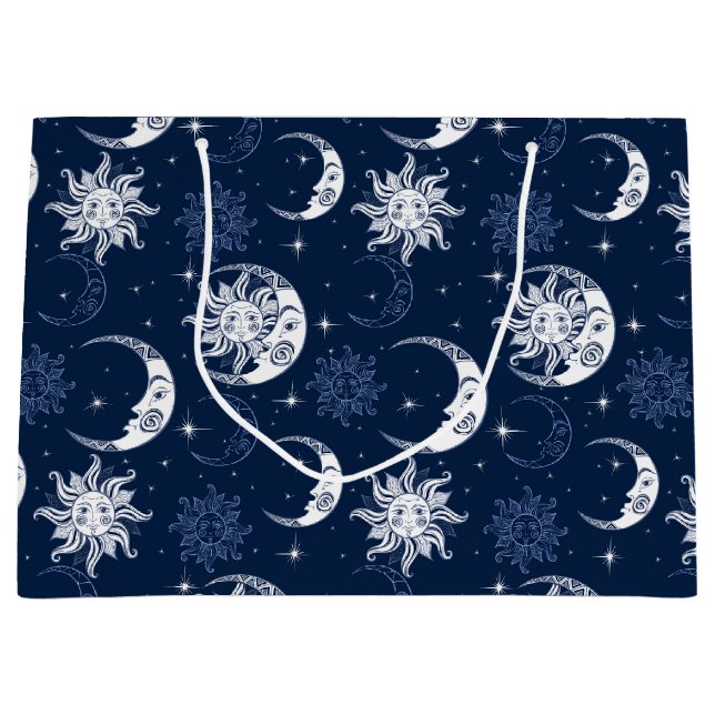 Grand Sac Cadeau Soleil et Lune  (Devant)
