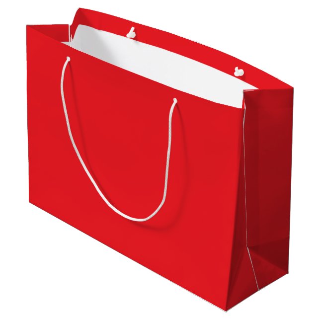 Grand Sac Cadeau Solid Red Background  (Dos Angle)