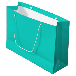 Grand Sac Cadeau Solide clair turquoise