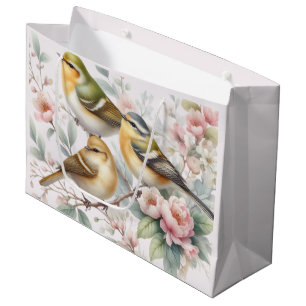 Grand Sac Cadeau Songbird Serenade Parmi Les Fleurs
