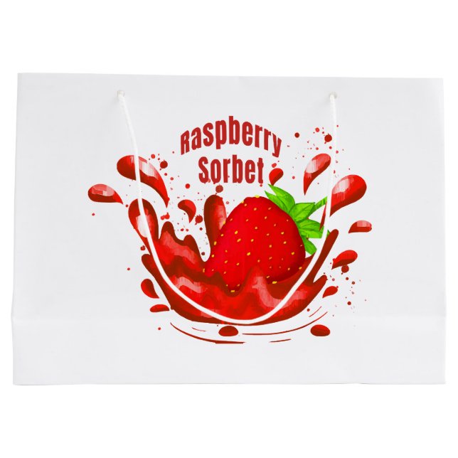 Grand Sac Cadeau Sorbet de framboise (Dos)