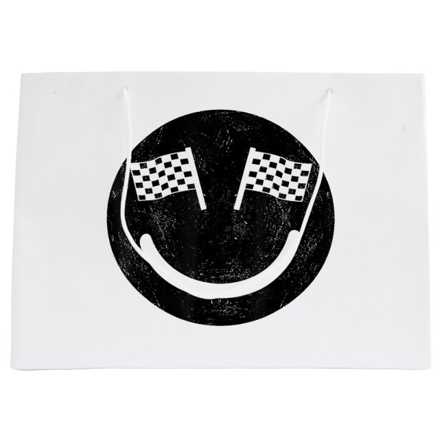 Grand Sac Cadeau Sourire de course pour les courses de voitures de  (Devant)