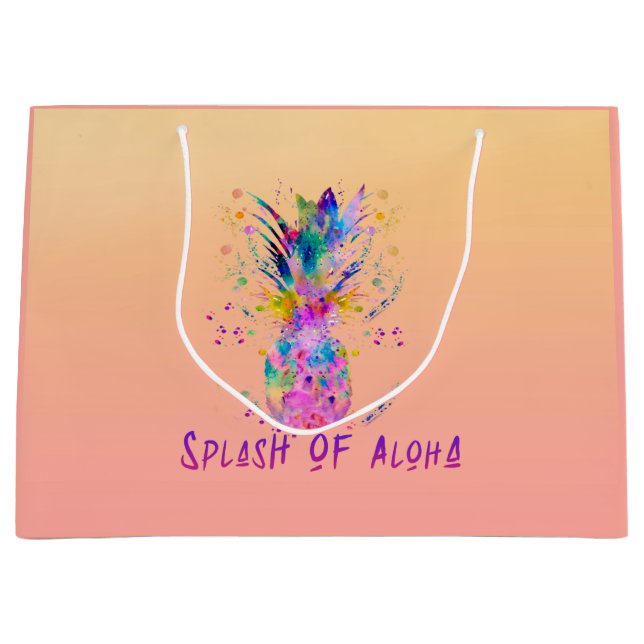 Grand Sac Cadeau Splash of Aloha (Devant)