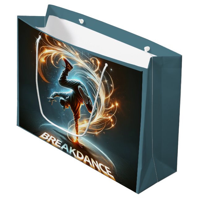 Grand Sac Cadeau "Spotlight Groove" - ​ ​ dansant sous les projecte (Devant Angle)