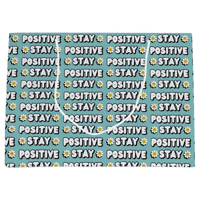 Grand Sac Cadeau Stay Positive (Devant)