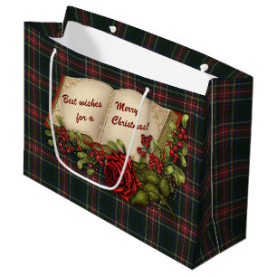 Grand Sac Cadeau Stewart Black Original Tartan écossais