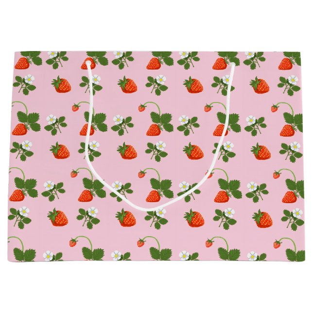 Grand Sac Cadeau Strawberries (Devant)