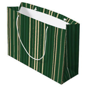 Grand Sac Cadeau Stripes de Noël-4 GIFT BAG L