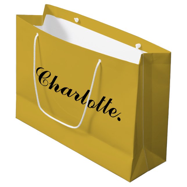 Grand Sac Cadeau Stylish Large Personalized Gift Bag with Name (Devant Angle)