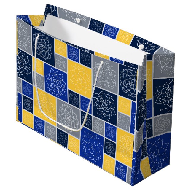 Grand Sac Cadeau Succulents stellaires (Devant Angle)