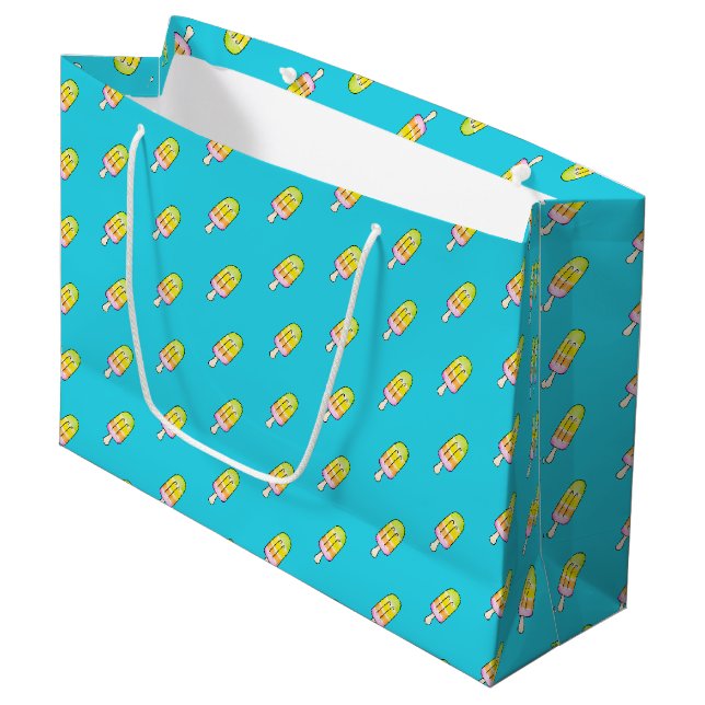 Grand Sac Cadeau Sucette glacée (Devant Angle)