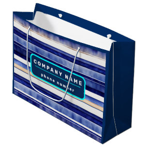 Grand Sac Cadeau Summer Navy Blue Modern Boot Stripes Collection