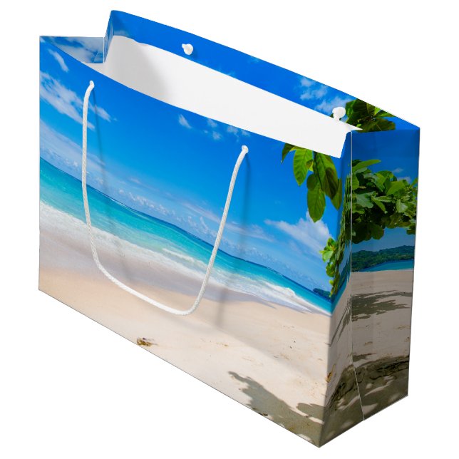 Grand Sac Cadeau Sun Sand et Surf Tropical Beach (Devant Angle)