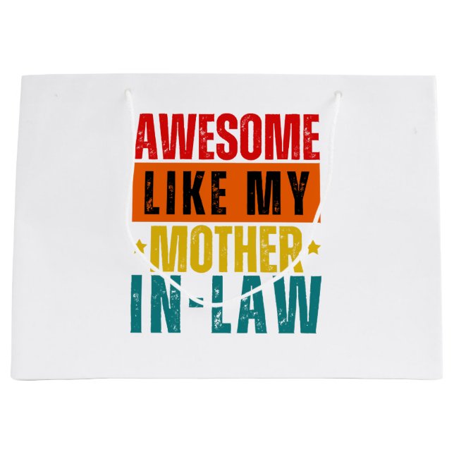 Grand Sac Cadeau Super Comme Ma belle-mère (Devant)