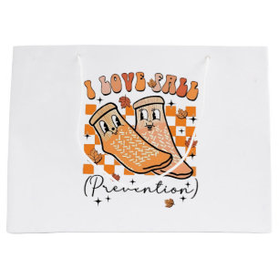 Grand Sac Cadeau Super Retro I Love Fall Prevention Drôle