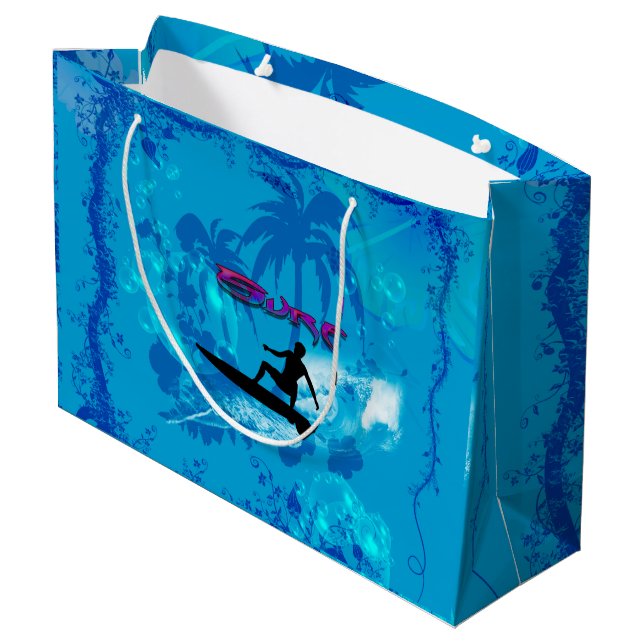 Grand Sac Cadeau Surfer (Dos Angle)